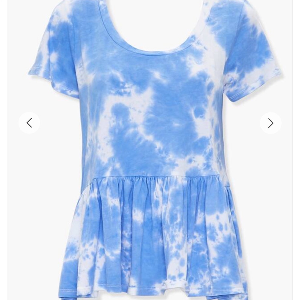 Forever 21 tie-dye flounce tee